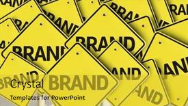  Presentation with hermes brand - Amazing PPT layouts having brand written on multiple road backdrop and a yellow colored foreground