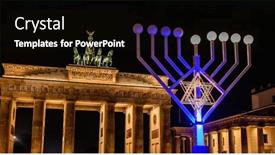  Presentation with jewish - Slide deck featuring brandenburg-gate-and-lightning-jewish background and a black colored foreground