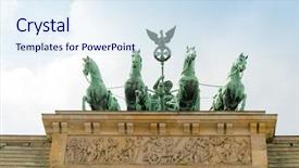  Presentation with 18th century - Amazing slides having brandenburg gate brandenburger tor famous backdrop and a sky blue colored foreground