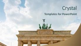  Presentation with 18th century - Audience pleasing slides consisting of brandenburg gate brandenburger tor famous backdrop and a lemonade colored foreground