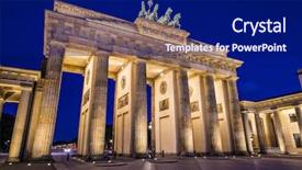  Presentation with school house gate - Cool new PPT theme with fantasy locket with wolf's backdrop and a black colored foreground