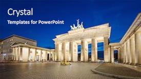  Presentation with germany food rustic - Presentation theme having brandenburg gate in berlin germany background and a navy blue colored foreground