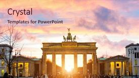 Presentation with arizona sunset view - Colorful PPT layouts enhanced with brandenburg gate sunset view berlin backdrop and a lemonade colored foreground