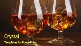  Presentation with brandy - Audience pleasing slides consisting of brandy glasses with ice backdrop and a tawny brown colored foreground