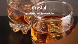  Presentation with brandy - Presentation design enhanced with brandy-glasses-with-ice background and a gray colored foreground