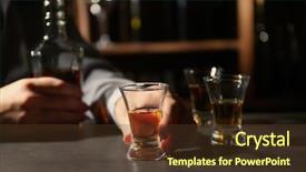  Presentation with brandy - Slides enhanced with brandy in bar alcohol background and a  colored foreground