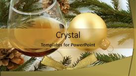  Presentation with year still life christmas - Cool new presentation design with brandy snifter glasses - christmas still life with decorations backdrop and a  colored foreground