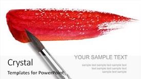  Presentation with paint brush - Slides enhanced with brash and red paint sketch background and a white colored foreground