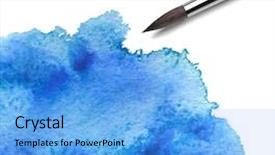  Presentation with watercolor - Cool new PPT theme with woman hands prepare for cultivating home flowers at home backdrop and a gray colored foreground