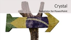  Presentation with flowers on white wooden - Beautiful presentation theme featuring brasilia city - brazil wooden sign isolated backdrop and a light gray colored foreground