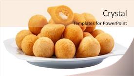  Presentation with online snack - Beautiful PPT layouts featuring brasilian snack coxinha catupiry curd backdrop and a yellow colored foreground