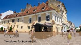  Presentation with brasov - Slide deck featuring brasov-transylvania-romania-6th-july background and a coral colored foreground