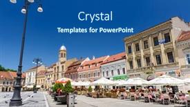  Presentation with brasov - Beautiful presentation featuring brasov-transylvania-romania-6th-july backdrop and a ocean colored foreground