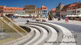  Presentation with brasov - Colorful PPT theme enhanced with brasov-transylvania-romania-6th-july backdrop and a light gray colored foreground