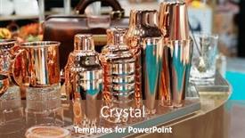  Presentation with bartender - PPT theme with brass-and-copper-professional-bartender background and a red colored foreground