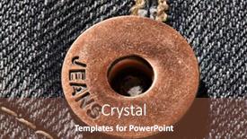  Presentation with blue design - PPT layouts featuring brass-button-with-jeans-natural background and a tawny brown colored foreground