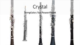  Presentation with under ground cable - Slides enhanced with brass instrument - clarinets isolated under the white background and a white colored foreground