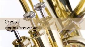  Presentation with instrument - Colorful slide deck enhanced with brass instrument - high key close up backdrop and a coral colored foreground