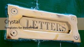  Presentation with old letter - Cool new presentation with brass letter box in old backdrop and a coral colored foreground