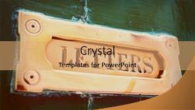  Presentation with old letter - Amazing slide set having brass letter box in old painted door close-up toned image backdrop and a coral colored foreground