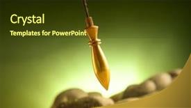  Presentation with brass orkester - Presentation theme with brass pendulum tool for dowsing background and a tawny brown colored foreground