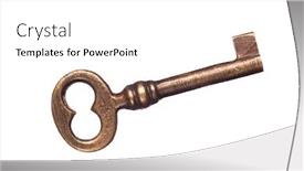  Presentation with skeleton - Colorful presentation design enhanced with brass-skeleton-key-isolated backdrop and a white colored foreground