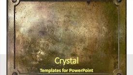  Presentation with metal - Presentation theme featuring brass yellow metal plate framed background and a tawny brown colored foreground