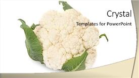  Presentation with cauliflower - Audience pleasing presentation theme consisting of brassica - cauliflower isolated on white background backdrop and a white colored foreground