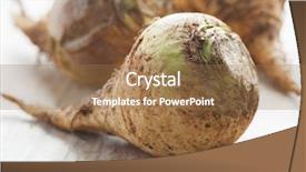  Presentation with moroccan arc - Colorful presentation theme enhanced with brassica - moroccan fresh raw swedes close backdrop and a coral colored foreground