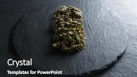  Presentation with slate - Colorful PPT theme enhanced with brassica oleracea - close-up of cooked kale backdrop and a  colored foreground