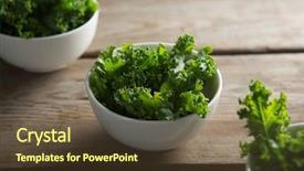  Presentation with wooden - Audience pleasing PPT layouts consisting of brassica oleracea - close-up of kale arranged backdrop and a  colored foreground