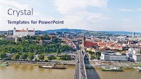  Presentation with european union - PPT layouts having bratislava-slovak-republic-the-european background and a sky blue colored foreground