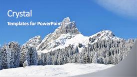  Presentation with skiing - Colorful slide deck enhanced with braunwald famous swiss skiing resort backdrop and a teal colored foreground