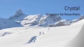  Presentation with skiing - Audience pleasing slides consisting of braunwald famous swiss skiing resort backdrop and a light blue colored foreground