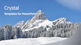  Presentation with skiing - Colorful slide set enhanced with braunwald famous swiss skiing resort backdrop and a teal colored foreground