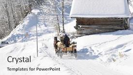  Presentation with skiing - Audience pleasing slide set consisting of braunwald famous swiss skiing resort backdrop and a white colored foreground