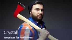  Presentation with brave - Presentation with brave-enough-brutal-lumberjack-cutting background and a tawny brown colored foreground