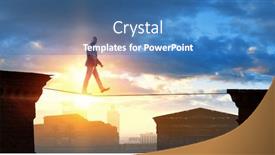  Presentation with brave - Beautiful slide set featuring brave-enough-to-challenge backdrop and a teal colored foreground