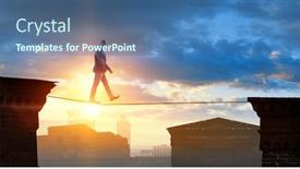  Presentation with brave - Slide set consisting of brave-enough-to-challenge background and a ocean colored foreground