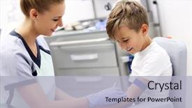  Presentation with brave - Presentation design enhanced with brave little boy having blood background and a light gray colored foreground