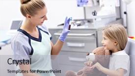  Presentation with brave - Colorful slides enhanced with brave little girl having blood backdrop and a light gray colored foreground