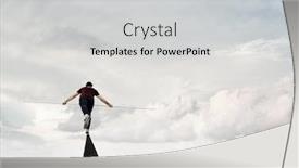  Presentation with brave - Colorful presentation theme enhanced with brave-ropewalker-on-cable-mixed backdrop and a light gray colored foreground