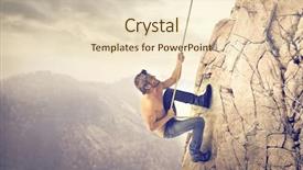  Presentation with brave - Theme with brave young man climbs background and a lemonade colored foreground