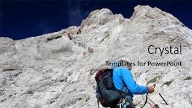  Presentation with alps - Amazing PPT layouts having bravery - climbers on triglav peak julian backdrop and a light gray colored foreground