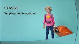  Presentation with dreams - Colorful slides enhanced with bravery - dreams of travel child backdrop and a seafoam green colored foreground