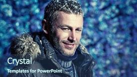  Presentation with clothes - PPT layouts with bravery - portrait of a handsome brutal background and a ocean colored foreground