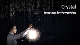  Presentation with lantern - Audience pleasing slides consisting of bravery - young handsome businessman walking backdrop and a  colored foreground