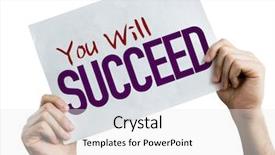  Presentation with award - Theme having bravery award - you will succeed placard isolated background and a white colored foreground