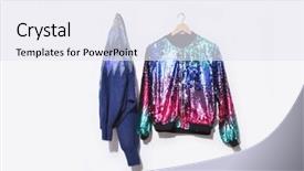  Presentation with pattern - PPT layouts having brazil clothing - beautiful colorful sequins pattern clothes background and a sky blue colored foreground