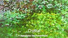  Presentation with green abstract leaves texture - Cool new PPT layouts with brazil clothing - beautiful green sequins texture pattern backdrop and a tawny brown colored foreground